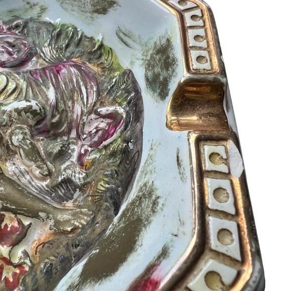 Vintage Capodimonte Porcelain Ashtray Large Signed And Dated “78 Made In Italy - Picture 10 of 12
